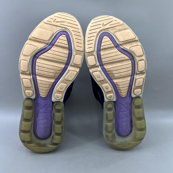 Nike Air Max 270 Running Shoes Women Size 8.5 Blue Purple Comfort Low Sneakers - Picture 7 of 8
